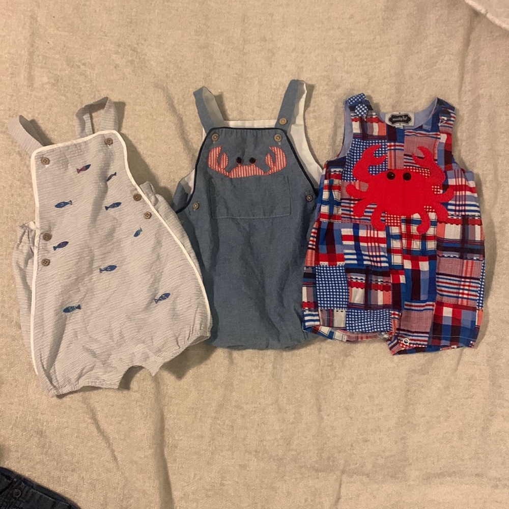 Mud Pie Rompers 6-9 months, 6-12 months, Like New